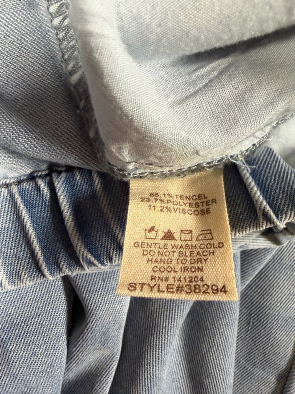 Hem & Thread Light Blue Tencel Drawstring Waist Pants NWT size Large - Picture 7 of 7